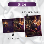 Purple Pastoral Anniversary Program Template, Pastor Appreciation, Church Anniversary, Church Services Program, Editable Canva, Church