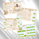 White Roses Funeral Program Template: 8-Page Memorial, Celebration of Life (Canva, PDF Download)