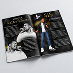 Black & Gold Funeral Program Template: 12-Page Memorial (Canva PDF)