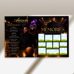 Basketball Funeral Program Canva Template |8 Page Memorial Booklet