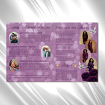 Purple Roses Funeral Program Template: Celebration of Life (Canva, 8 Pages, Digital Download)