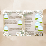 White Roses Funeral Program Template: 8-Page Memorial (Canva PDF)