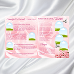 Pink Roses Funeral Program Template: 8-Page Memorial, Celebration of Life (Canva Template, PDF Download)