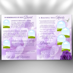 Purple Funeral Program Template: 8-Page Memorial (Canva, PDF Download)