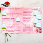 Pink Roses Funeral Program Template: 8-Page Memorial, Celebration of Life (Canva, PDF Download)