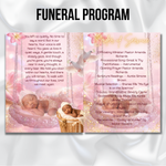 Baby Girl Funeral Program Template, 8-Page Memorial (Canva, PDF)