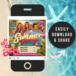 June Booking Flyer, June Books Open, Summer, Hair, Nails, Lash, Makeup, Book znow, Appointment (Canva Template) (Copy)