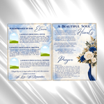 Royal Blue Roses Funeral Program Template: 8-Page Memorial (Canva PDF)