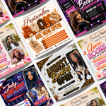 September Booking Flyer, September flyer, Fall Booking Flyer, September Books Open, Wig Install, Lash Nail Braids Flyer, Editable in Canva