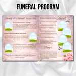 Baby Girl Funeral Program Template, 8-Page Memorial (Canva, PDF)