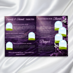 Purple & Gold Funeral Program Template: 8-Page Memorial (Canva PDF)