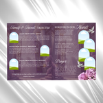 Purple Floral Funeral Program Template, 8-Page Memorial (Canva, PDF)