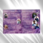 Purple Funeral Program Template: 8-Page Memorial, Celebration of Life (Canva, PDF Download)