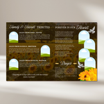 Yellow Gold Funeral Program Template: 8-Page Memorial Program