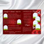 Red Funeral Program Canva Template | Red Theme | 8 Page Memorial Booklet