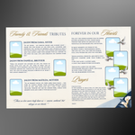 Blue & White Funeral Program Template: 8-Page Memorial (Canva PDF)