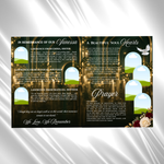 Green & Gold Funeral Program Template: 8-Page Memorial (Canva PDF)