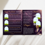 Purple & Gold Funeral Program Template: 8-Page Memorial (Canva PDF)
