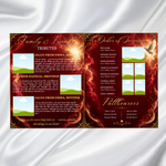 Red & Gold Funeral Program Template: 8-Page Memorial (Canva PDF)