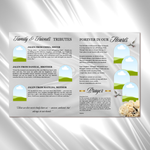 White Roses Funeral Program Template: Celebration of Life (Canva, 8 Pages, Digital Download)