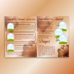 Orange Roses Funeral Program Template, Memorial Obituary (Canva Template)