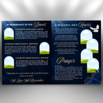 Blue Funeral Program Canva Template | 8 Page Memorial Booklet (Canva, PDF)