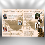 Brown Funeral Program Template: 8-Page Memorial, Celebration of Life (Canva, PDF Download)