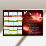 Red Funeral Program Canva Template | Red Theme | 8 Page Memorial Booklet