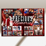 Red Funeral Program Canva Template | Red Theme | 8 Page Memorial Booklet (8.5 x 11 in)