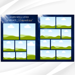 Blue Funeral Program Template, 8-Page Memorial (Canva, PDF)