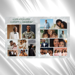 Greenish Cyan & White Roses Funeral Program Template: 8-Page Memorial (Canva PDF)