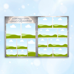 Blue Roses Funeral Program Template, Memorial Obituary (Canva Template)