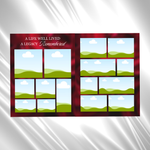Red Floral Funeral Program Template, 8-Page Memorial (Canva, PDF)