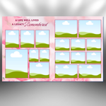 Pink Roses Funeral Program Template: 8-Page Memorial, Celebration of Life (Canva Template, PDF Download)