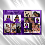 Royal Purple Roses Funeral Program Template: 8-Page Memorial (Canva PDF)