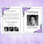 Blush Floral Funeral Program Template: Elegant Celebration of Life (Canva, PDF Download)