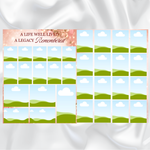 Soft Pink Rose Floral Funeral Program Template, 8-Page Memorial (Canva, PDF)