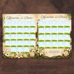White & Green Funeral Program Canva Template | 8 Page Memorial Booklet