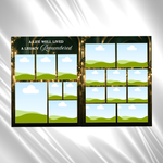 Green & Gold Funeral Program Template: 8-Page Memorial (Canva PDF)