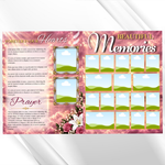 Pink & White Roses Funeral Program Template: 8-Page Memorial (Canva PDF)