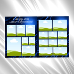 Blue Funeral Program Template: 8-Page Memorial (Canva PDF)