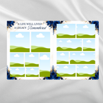 Blue Rose Funeral Program Template, 8-Page Memorial (Canva, PDF)
