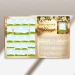Flower Funeral Program Canva Template | 8 Page Memorial Booklet