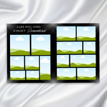 Black Cloud Funeral Program Template: 8-Page Memorial (Canva Template, PDF Download)