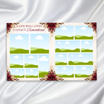 Red & White Roses Funeral Program Template: 8-Page Memorial (Canva PDF Download)