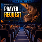 Prayer Request church slide on a church screen