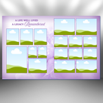 Purple Roses Funeral Program Template: 8-Page Memorial (Canva, PDF Download)