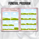 Baby Girl Funeral Program Template, 8-Page Memorial (Canva, PDF)