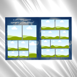 Blue Floral Funeral Program Template, 8-Page Memorial (Canva, PDF)