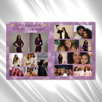 Purple Roses Funeral Program Template: Celebration of Life (Canva, 8 Pages, Digital Download)